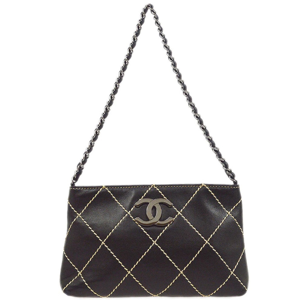 CHANEL Wild Stitch Mini Bag | Black Lambskin | 2004–2005 | Authentic